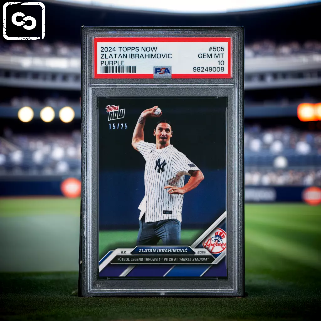 2024 TOPPS NOW 505 ZLATAN IBRAHIMOVIC PURPLE PSA 10 /25